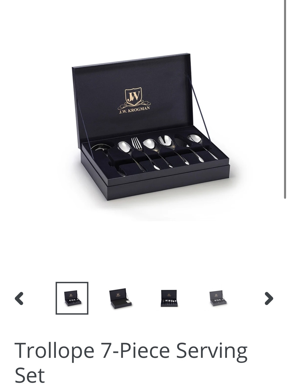Trollope 7-Piece Serving Set in Silver - Gift Boxed